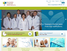 Tablet Screenshot of illinoiscancerspecialists.com
